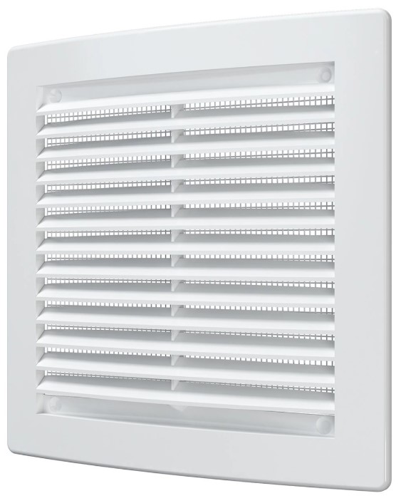 Решетка вентиляционная РЦ Ш150*В150, антимоскитная сетка, пластик Эра - Изображение №1