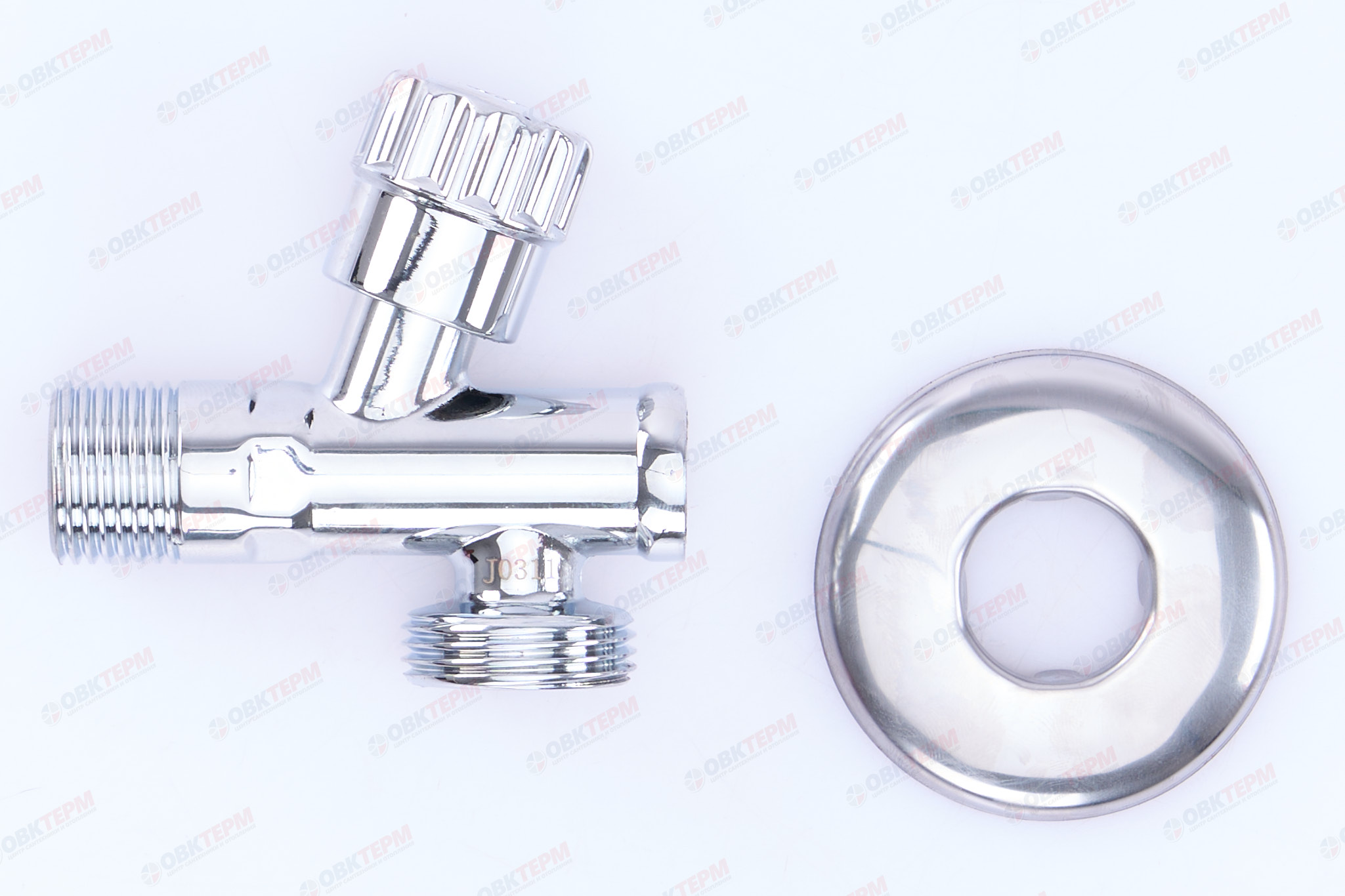 Кран для подкл. с/т приборов       TIM     1/2" - 3/4", хром.  вентельный с фильтром     (1шт/50ящ) - Изображение №2