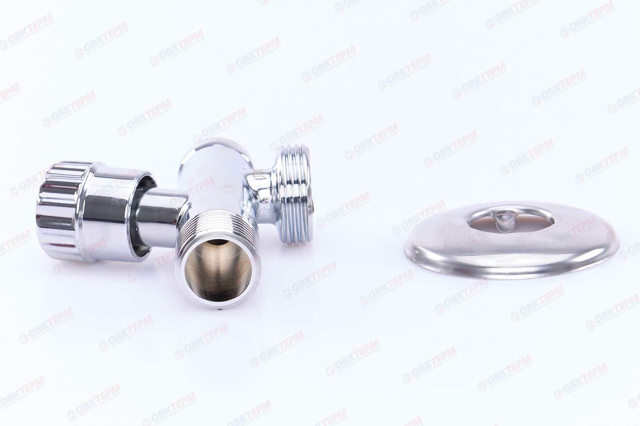 Кран для подкл. с/т приборов       TIM     1/2" - 3/4", хром.  вентельный с фильтром     (1шт/50ящ) - Изображение №5