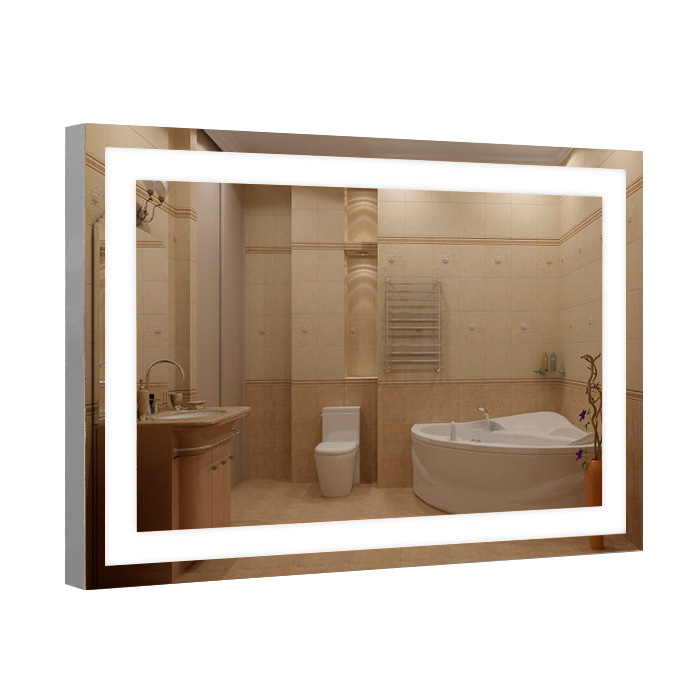 Зеркало 1000х700 LED подс.6500К 9,6 Вт/м с кнопочным выкл   КЗСК - изображение №1