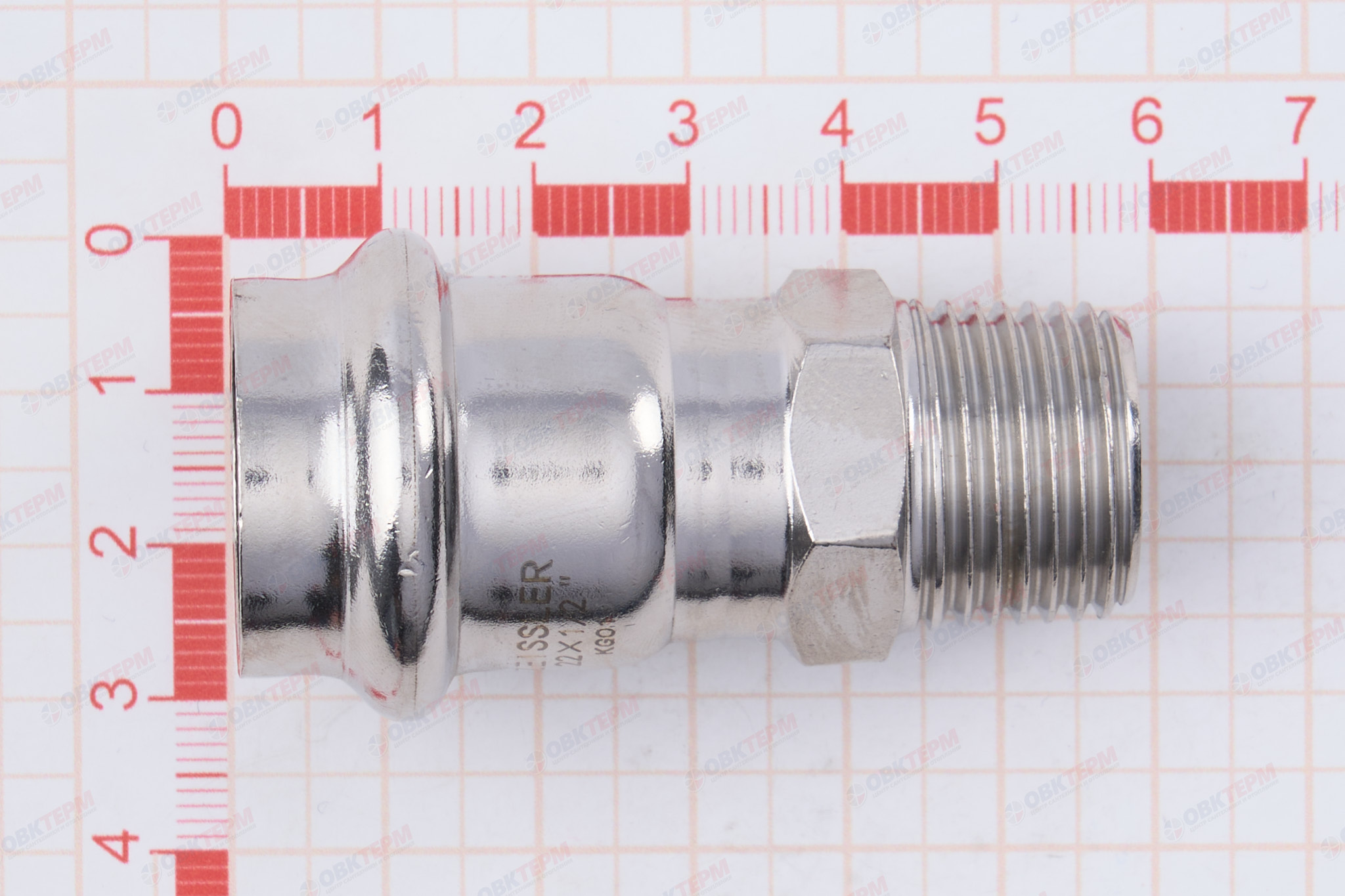 Муфта пресс из нерж.ст.  22 х 1/2"Н   TIM  (120/5) - Изображение №5