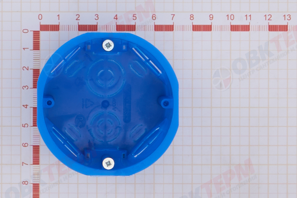 Подрозетник для сплошных стен, синий (без инд стикера), STEKKER EBX20-01-2 - миниатюра №7