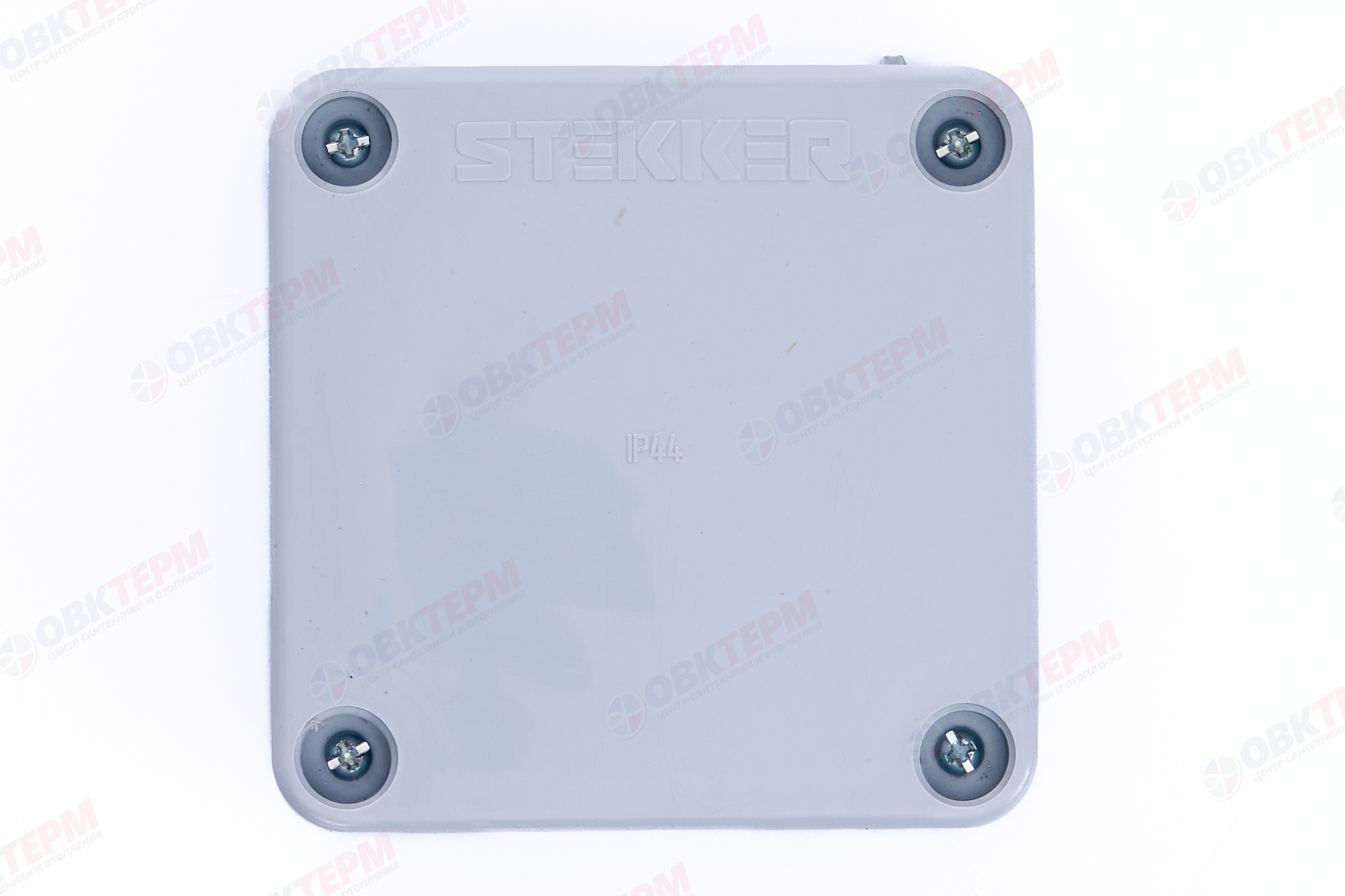 Коробка разветвительная 93*93*45мм, 250/380В, 10А, 7 вводов, IP44, светло-серая, EBX10-37-44 STEKKER - Изображение №2