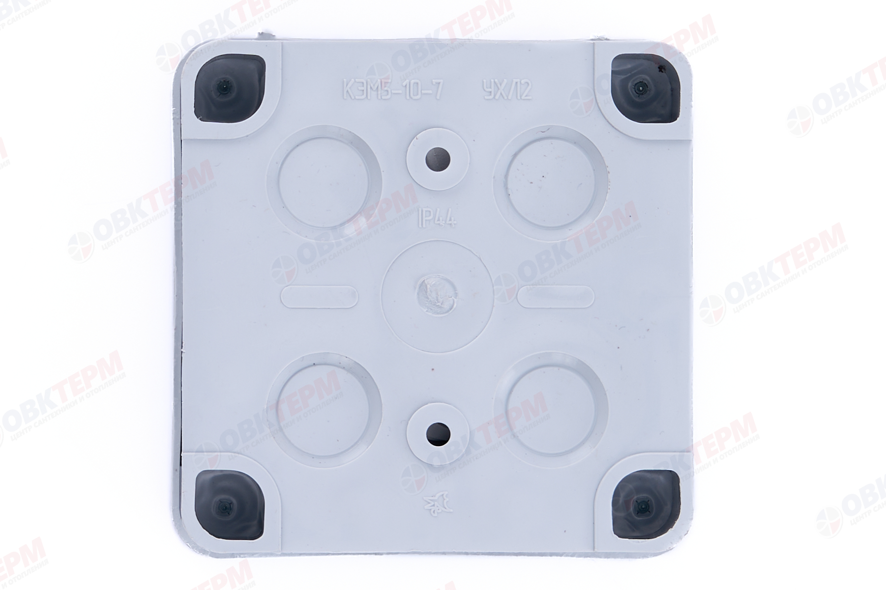 Коробка разветвительная 93*93*45мм, 250/380В, 10А, 7 вводов, IP44, светло-серая, EBX10-37-44 STEKKER - миниатюра №7