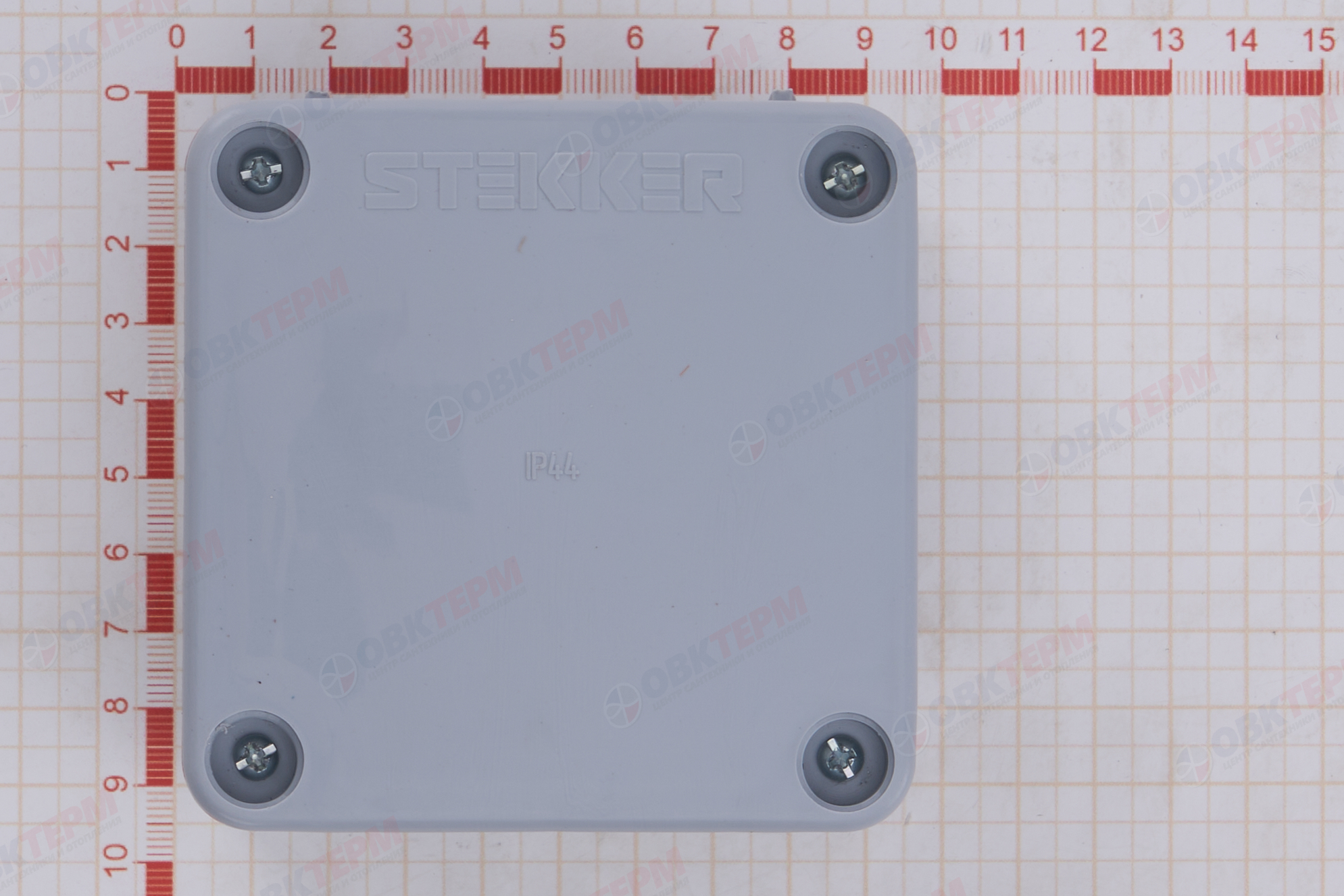 Коробка разветвительная 93*93*45мм, 250/380В, 10А, 7 вводов, IP44, светло-серая, EBX10-37-44 STEKKER - миниатюра №8