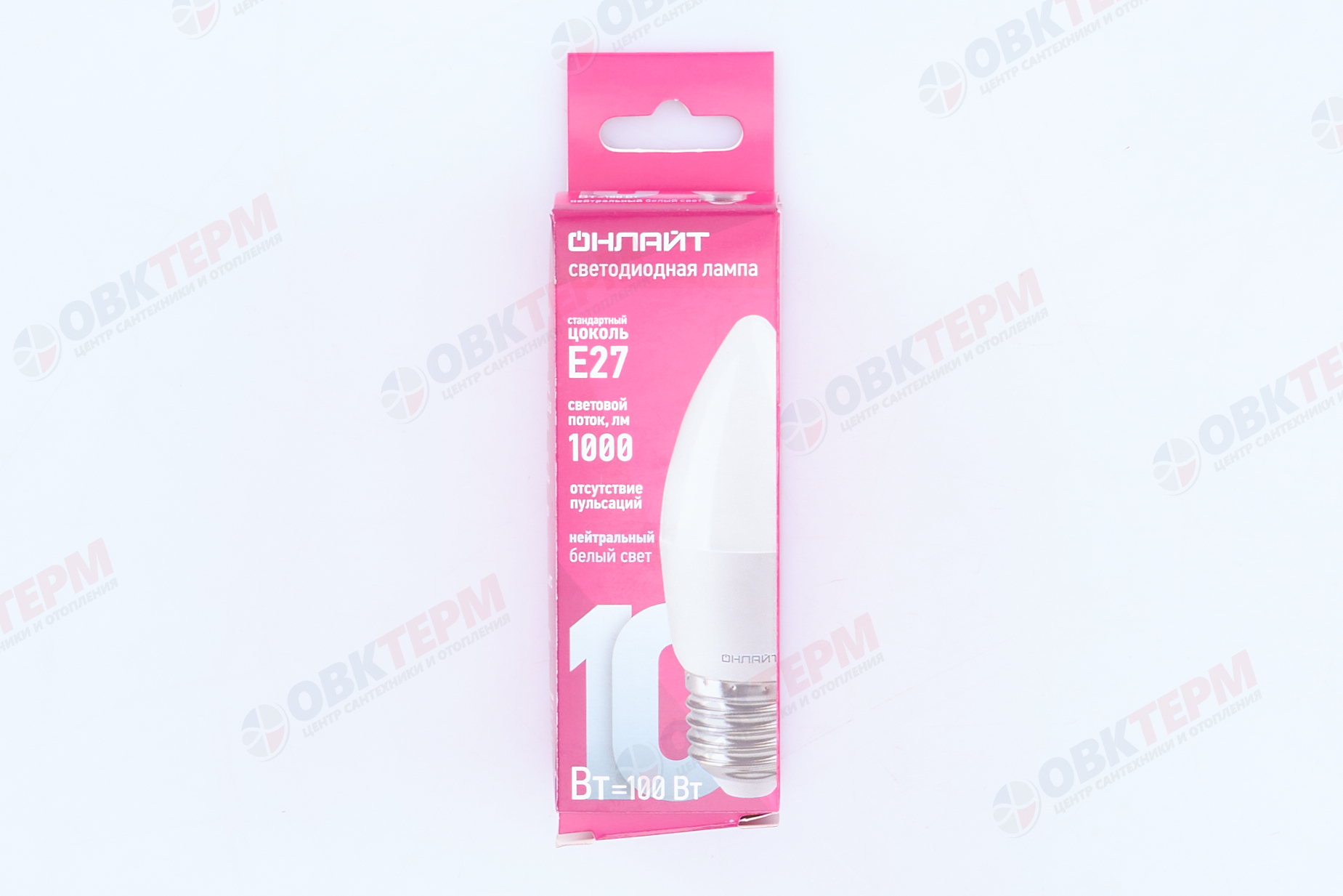 Лампа светодиодная ОНЛАЙТ E27 10Вт cвеча 4000К 61960 - миниатюра №8