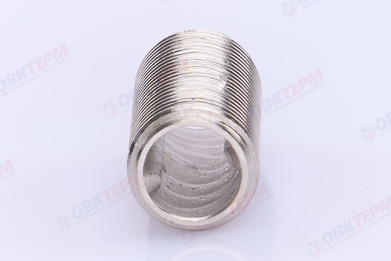 Ниппель под сгонный ключ     1/2"  никель     (Valtec)    (10уп/200ящ) - Изображение №5