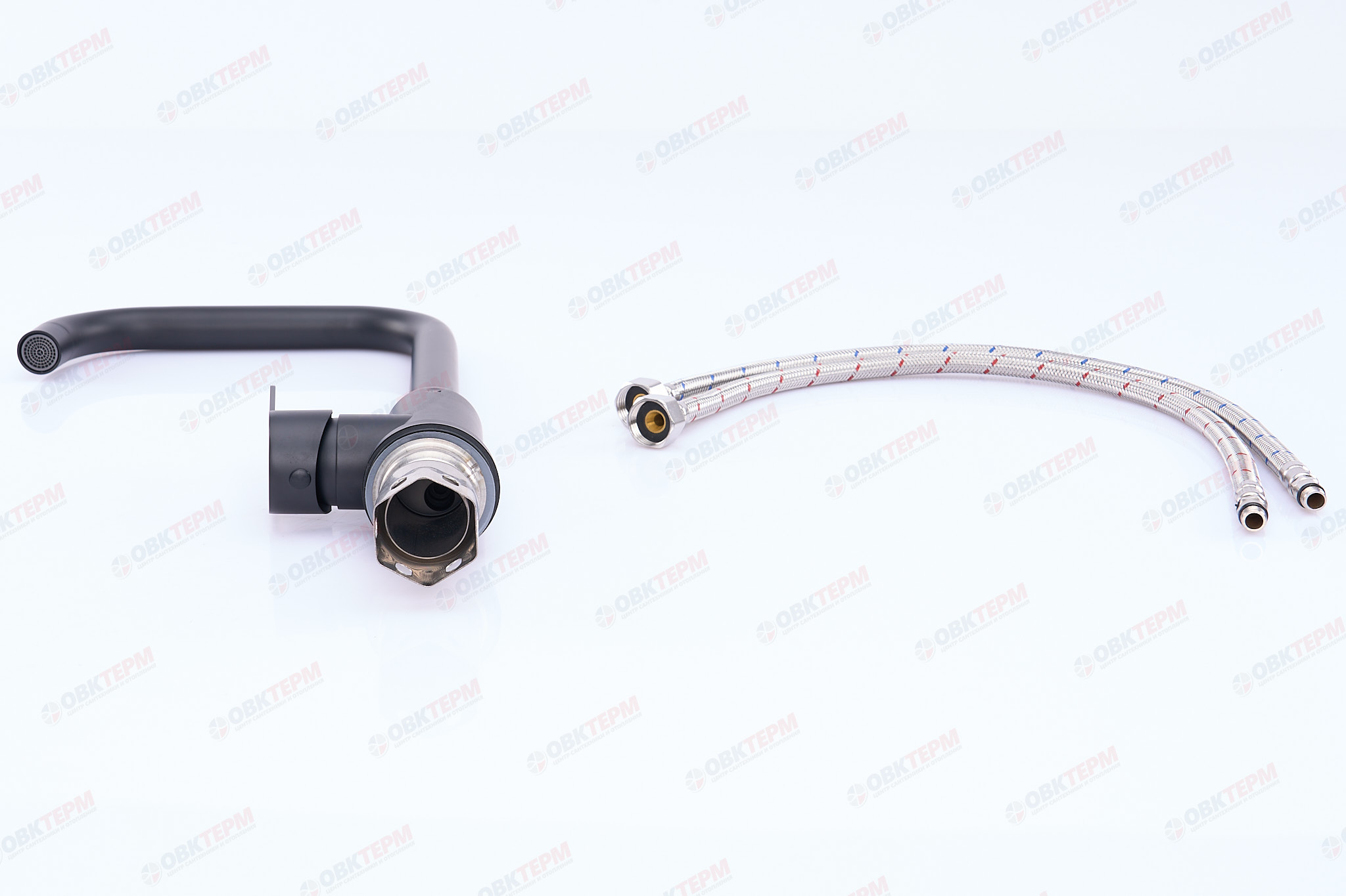 Смеситель д/кухни нерж/сталь ZERIX DAX-011-G BLACK  (10 шт/ящ) - миниатюра №4