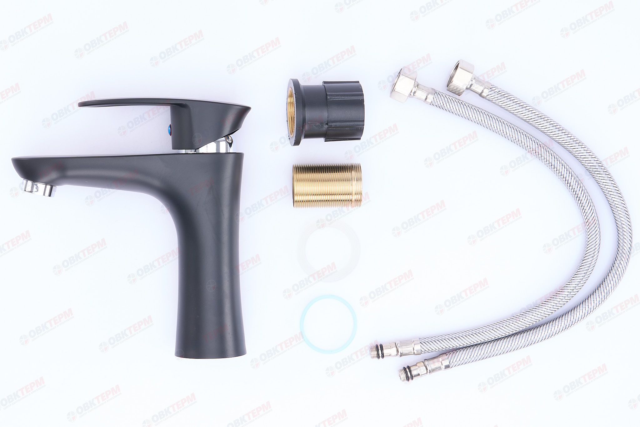 Смеситель д/умывальника BRIMIX 5951 шаровый/ АБС пластик (черный) - Изображение №4