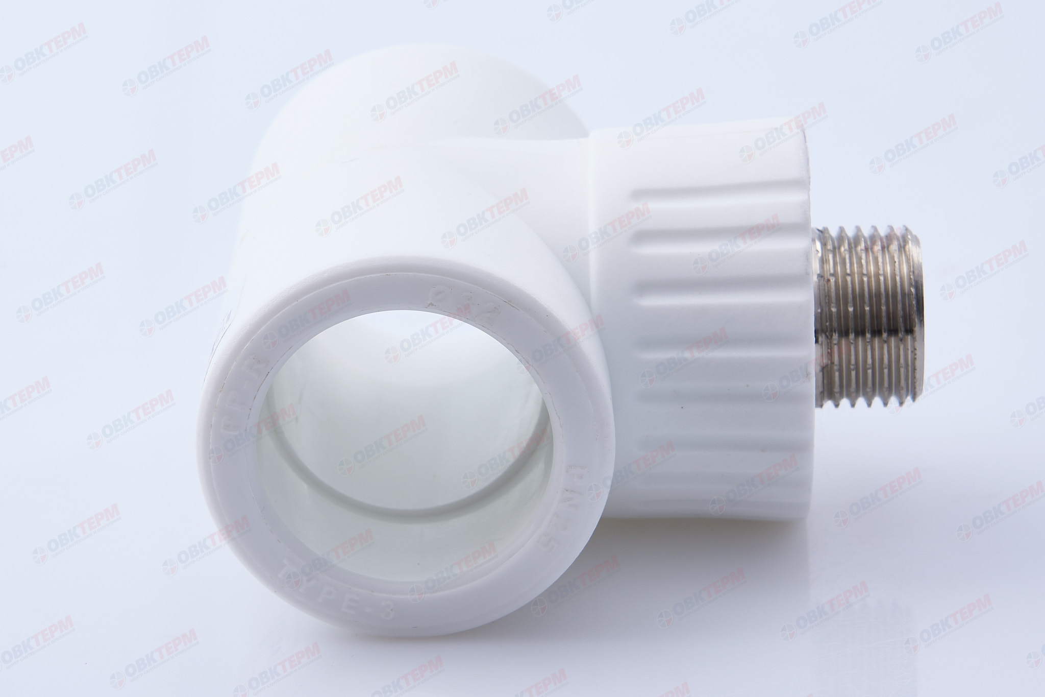 Тройник с МРН 32 * 1/2" * 32    БЕЛЫЙ PP-R   (RTP)     (30/10) - Изображение №3