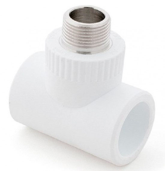 Тройник с МРН 32 * 1/2" * 32    БЕЛЫЙ PP-R   (RTP)     (30/10) - Изображение №2