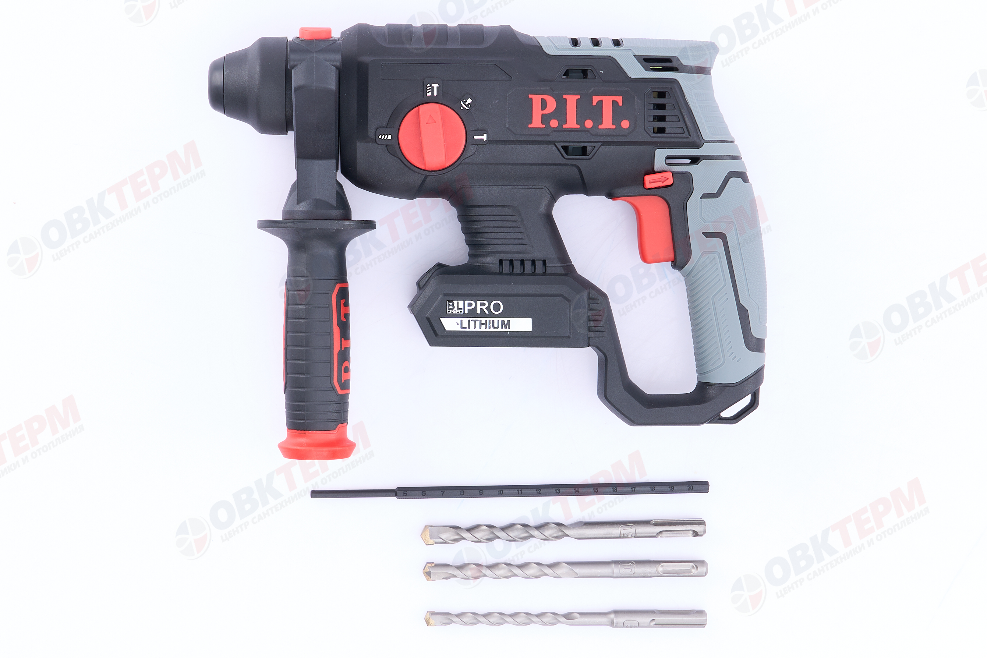 Перфоратор аккум. Б/Щ PBH20H-22B P.I.T SOLO (20В, 1,8Дж,3-х реж,бур 22мм, sds-plus, БЕЗ АКБ и ЗУ) - миниатюра №13