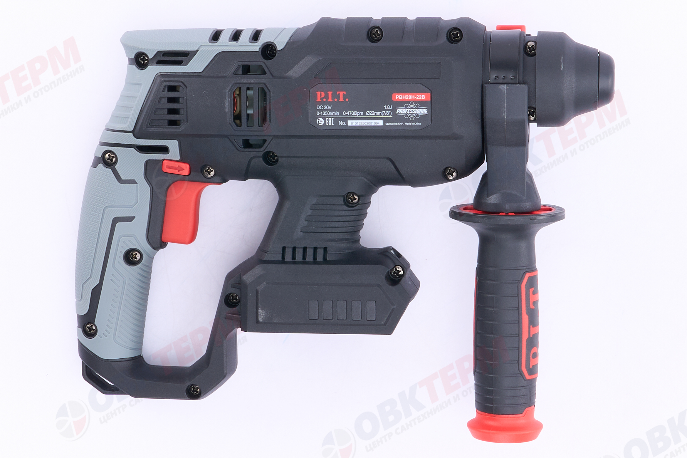 Перфоратор аккум. Б/Щ PBH20H-22B P.I.T SOLO (20В, 1,8Дж,3-х реж,бур 22мм, sds-plus, БЕЗ АКБ и ЗУ) - миниатюра №15