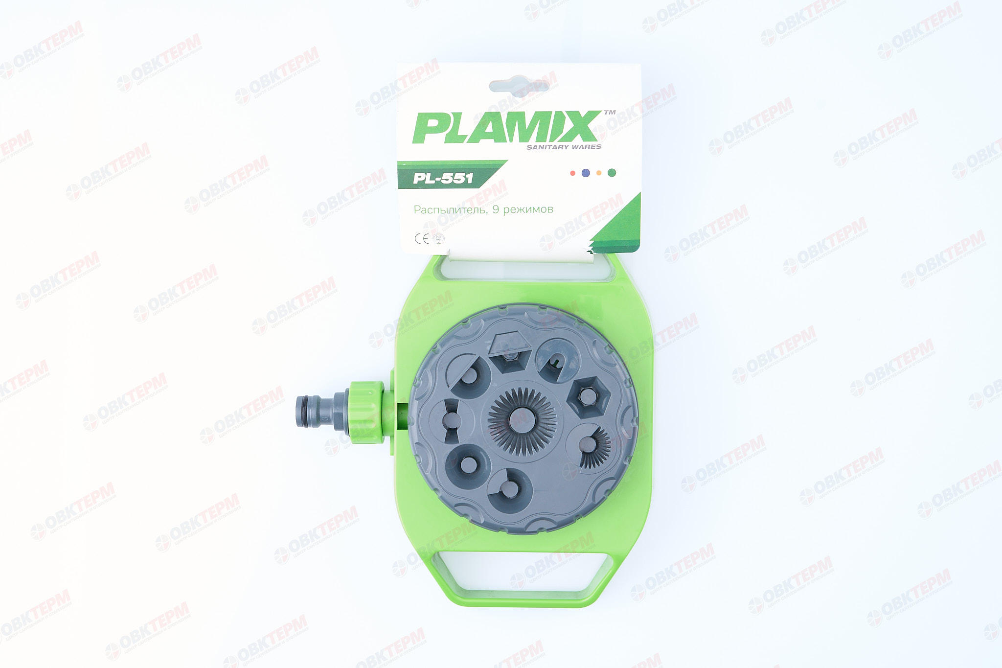 Распылитель  9-ти режимный (ABS) (60/10 шт)  PLAMIX/CRAB  PL-551 - Изображение №1