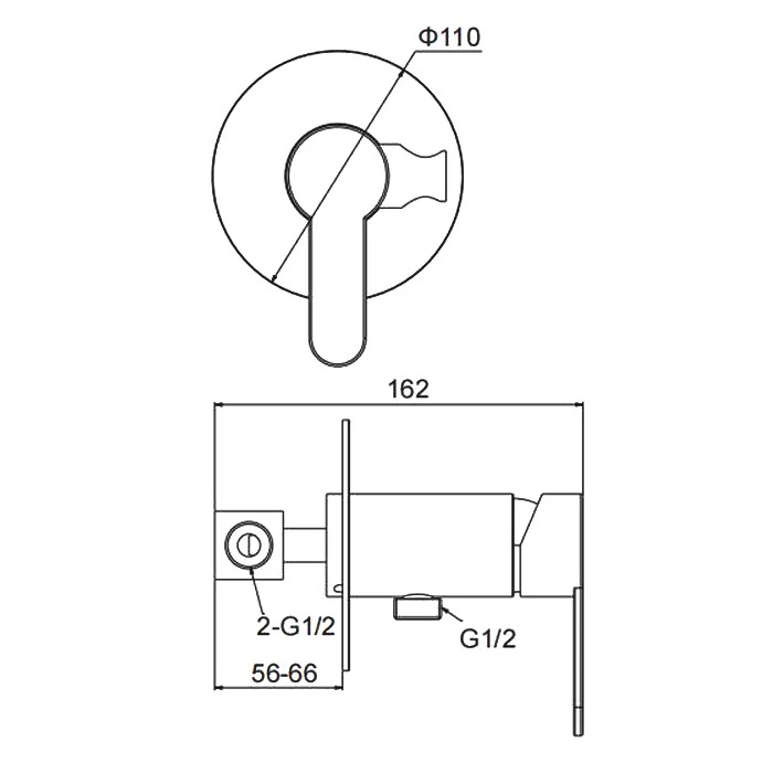 Смеситель с гигиеническим душем FRAP F72801-6 нерж сталь /черный - миниатюра №2