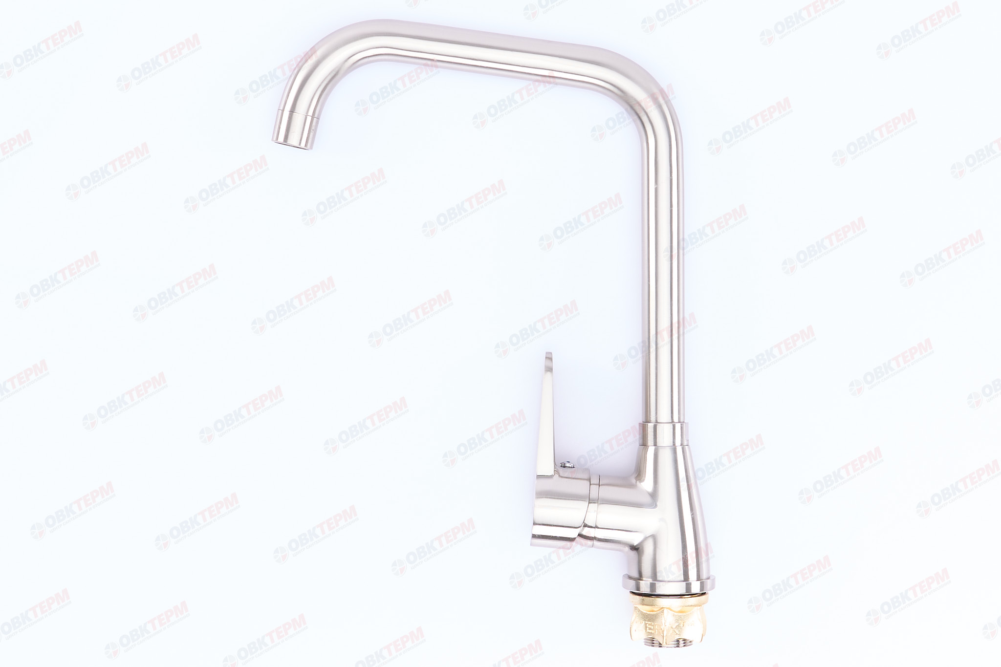 Смеситель д/кухни нерж/сталь ZERIX SOP7 146 /Ø40 на ГАЙКЕ 10 шт/ящ - изображение №1