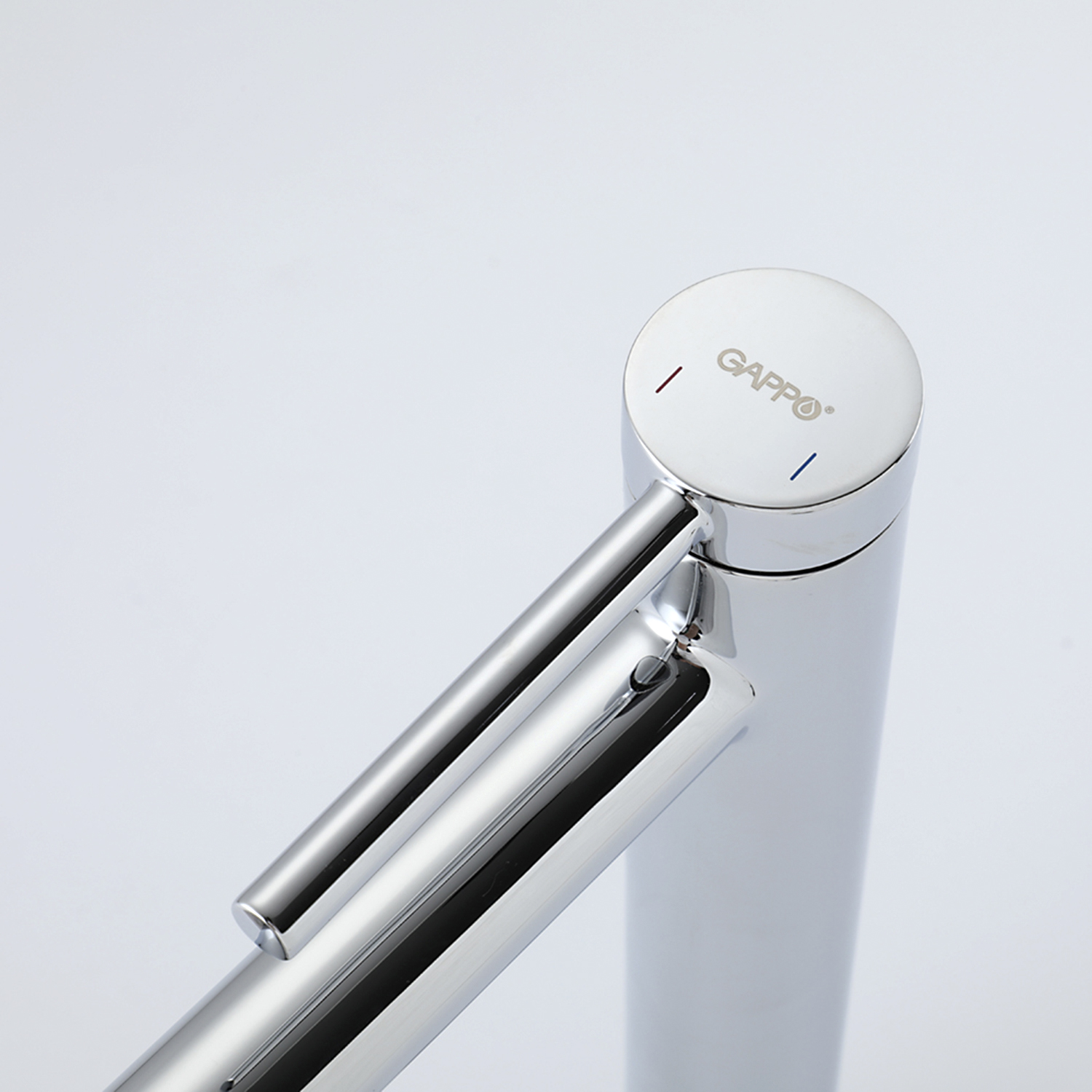 Смеситель д/раковины GAPPO G1006-2 латунь /хром /высокий /Ø35 /на гайке - Изображение №4