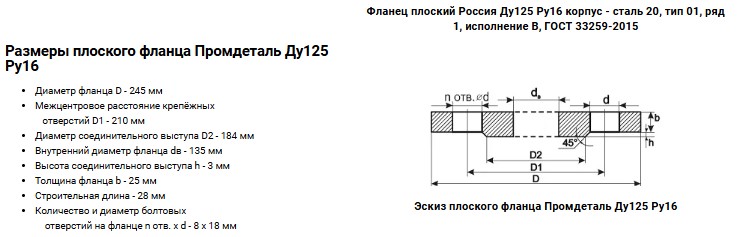 Фланец  125/16 - Изображение №2