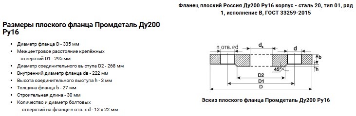 Фланец  200/16 - Изображение №2
