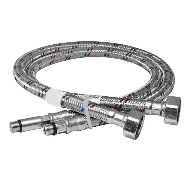 Шланг 1/2" игла,  в силикон. обмотке (пара)  0,8 м    TIM   (5шт/60ящ) - Изображение №2