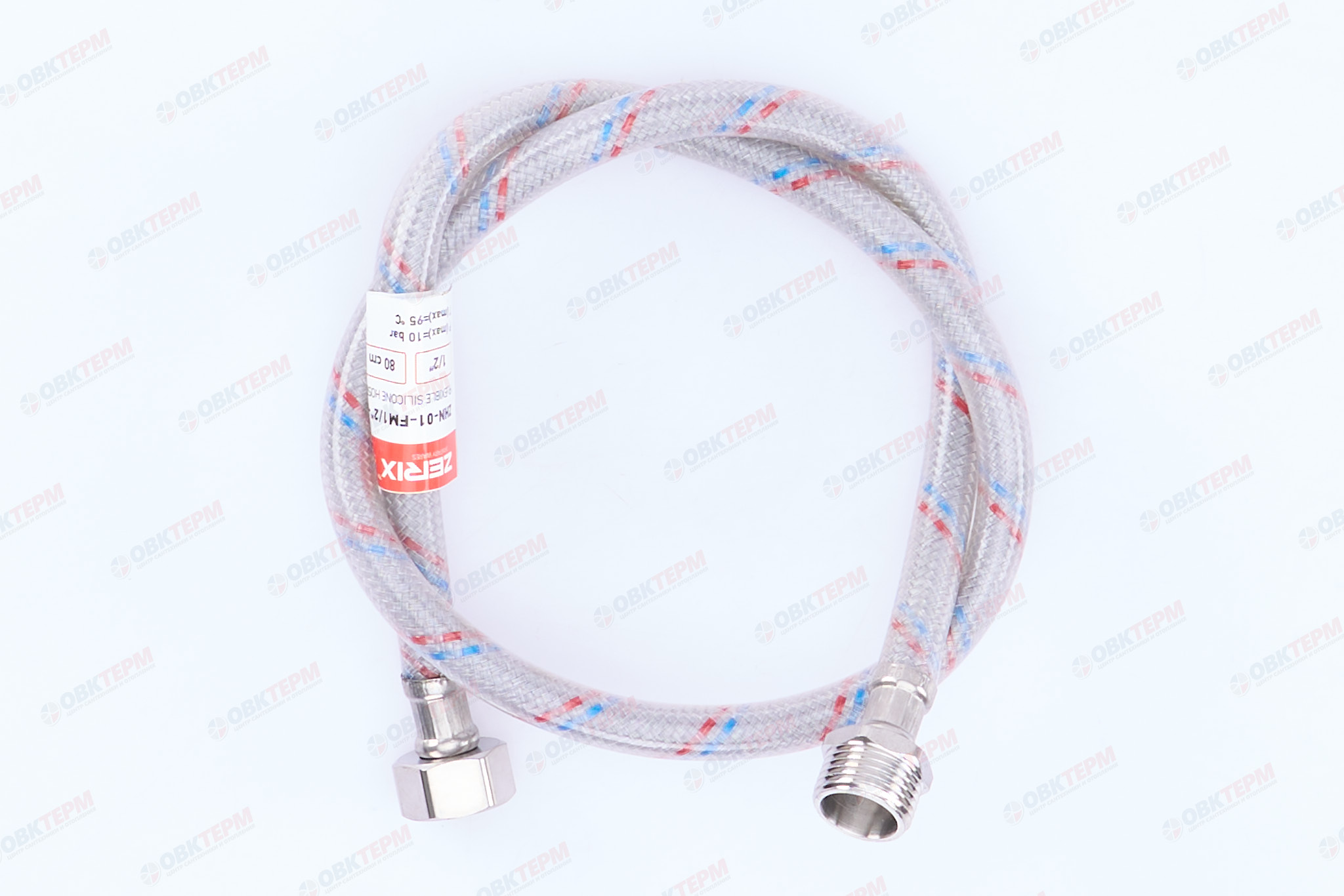 Шланг    1/2"х1/2" ВН, в силикон.обмотке   80 см  "ELKA" / ZERIX   (120шт/ящ) - миниатюра №6