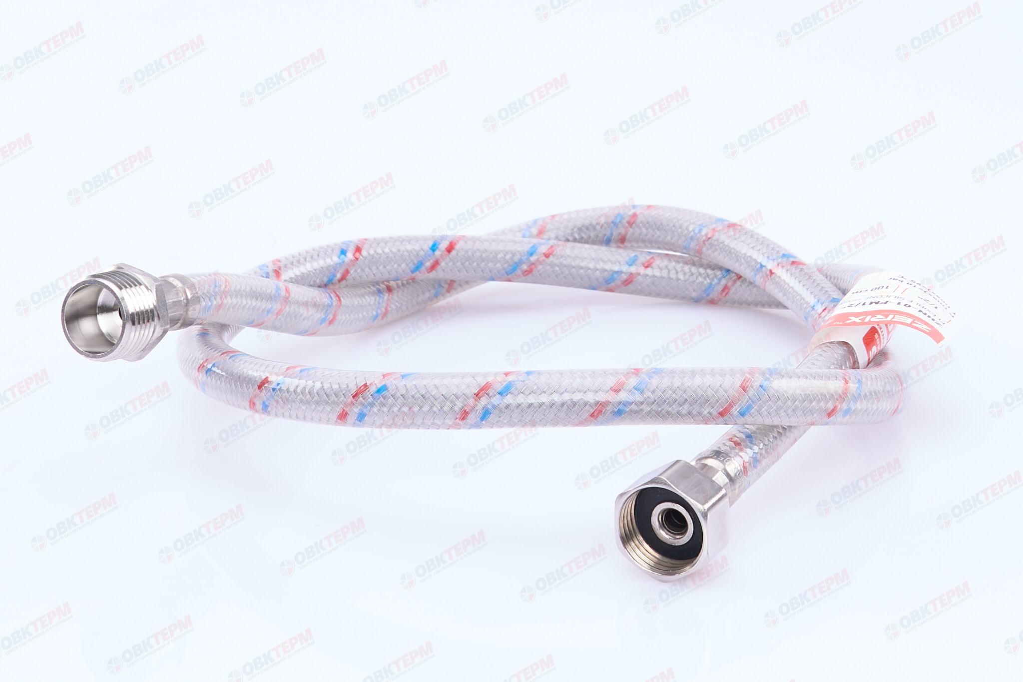 Шланг    1/2"х1/2" ВН, в силикон.обмотке  100 см  "ELKA" / ZERIX (100шт/ящ) - Изображение №2