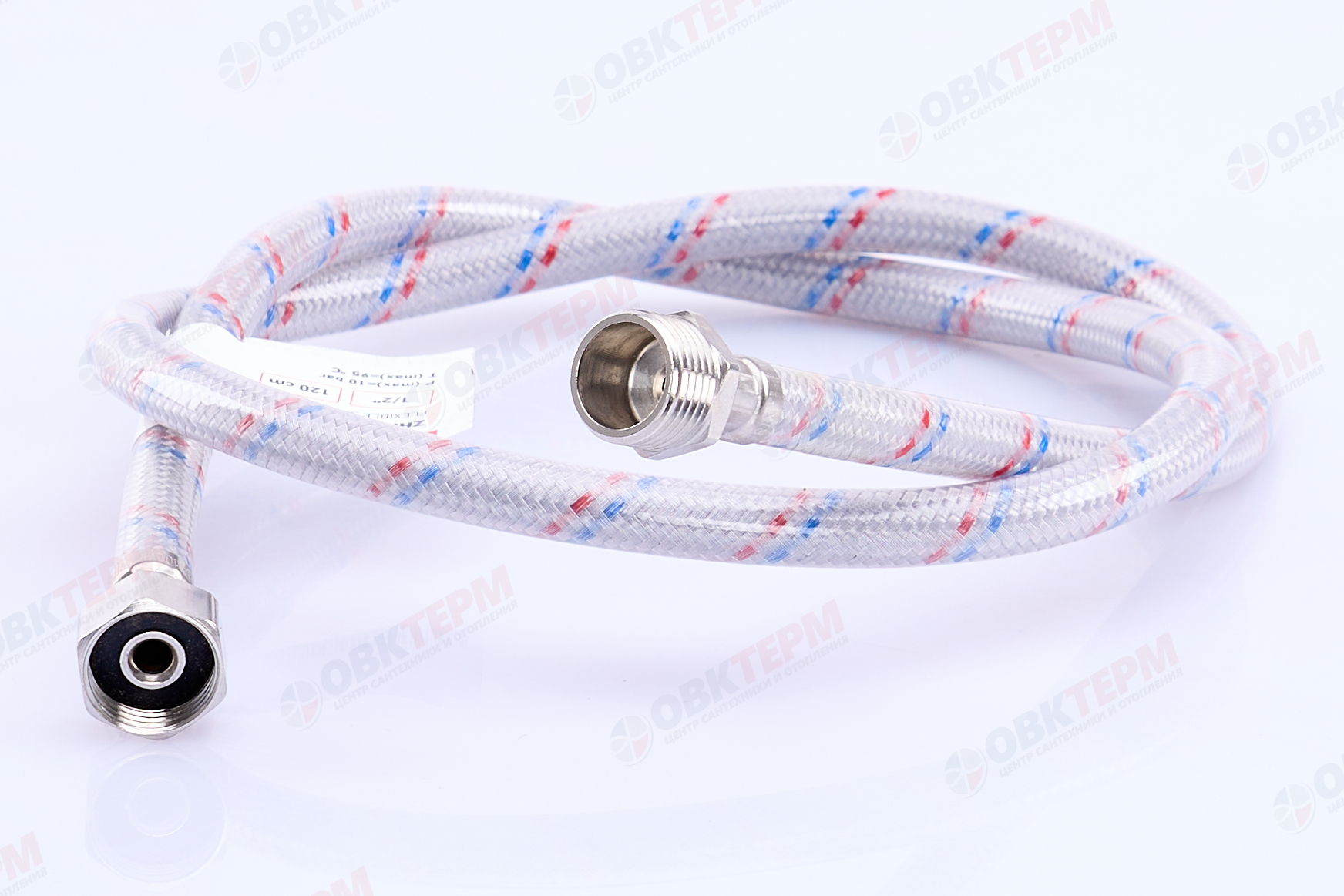 Шланг    1/2"х1/2" ВН, в силикон.обмотке  120 см   ZERIX  (100шт/ящ) - изображение №1