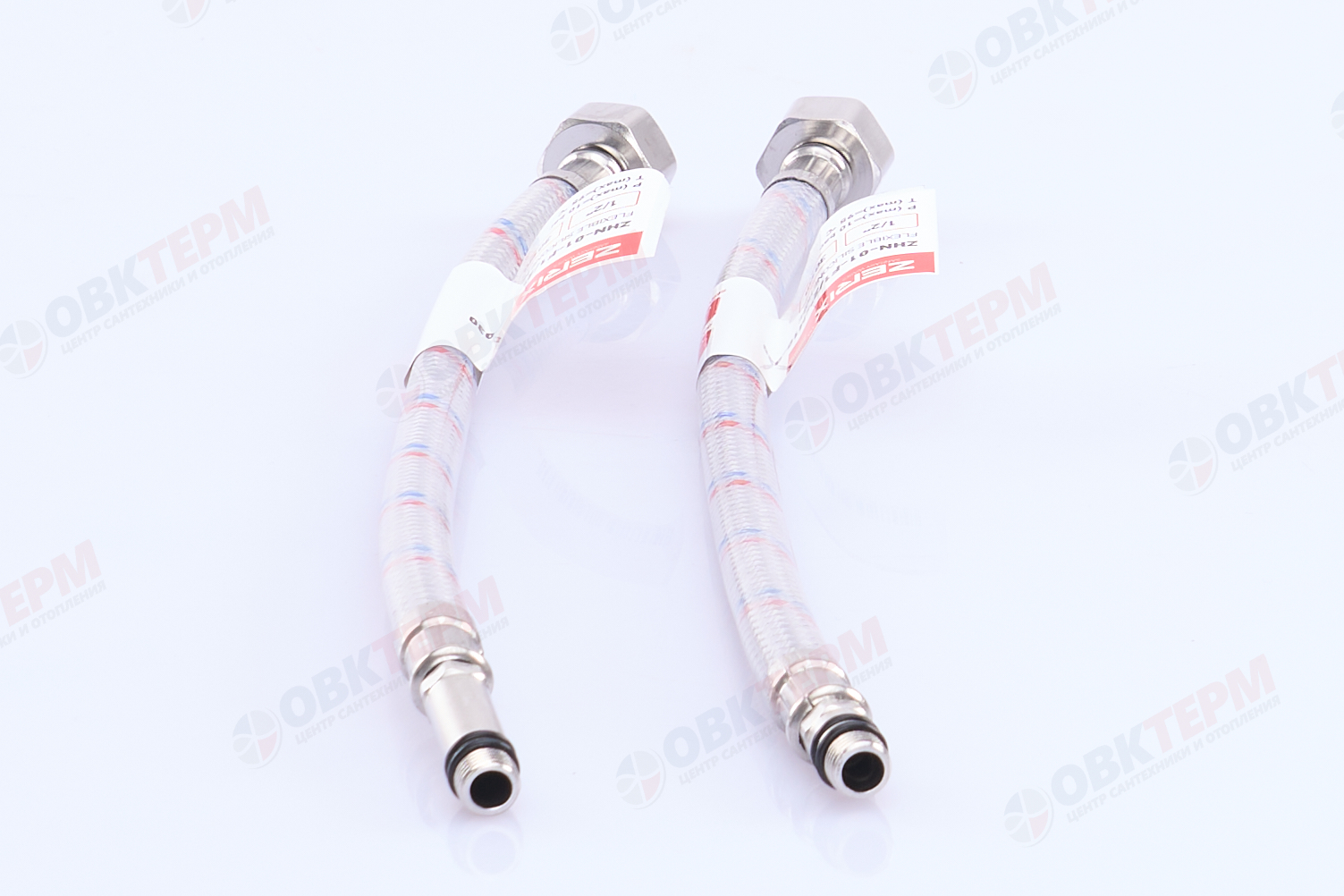Шланг   1/2" игла,   в силикон. обмотке (пара)  30 см М10   ZERIX  (125пар/ящ) - Изображение №3
