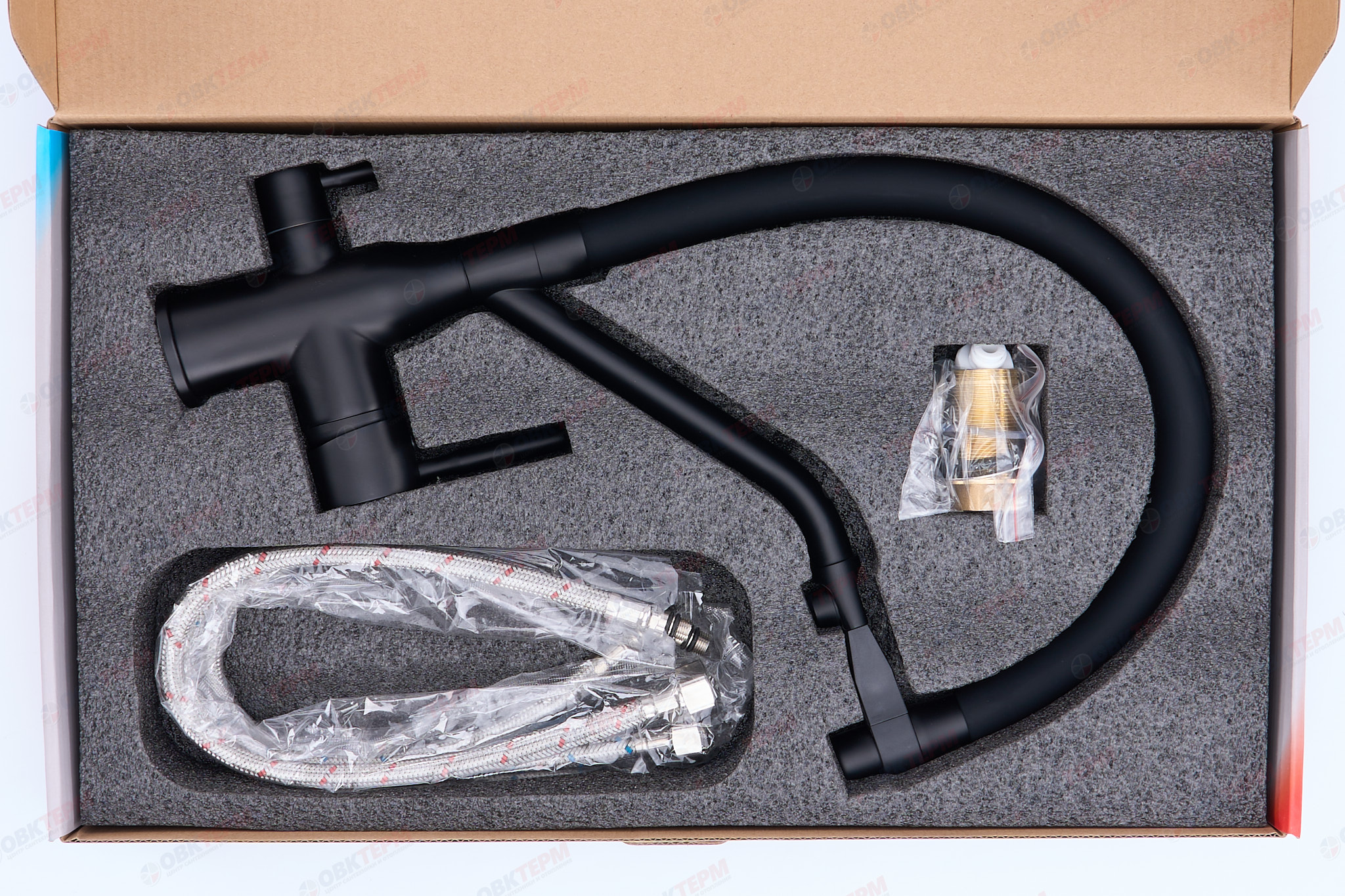 Смеситель д/кухни под ФИЛЬТР MIXXUS PREMIUM GRAVITY 021 GRAPHITE REFL.BLACK Ø35 (8 шт/ящ) - Изображение №5