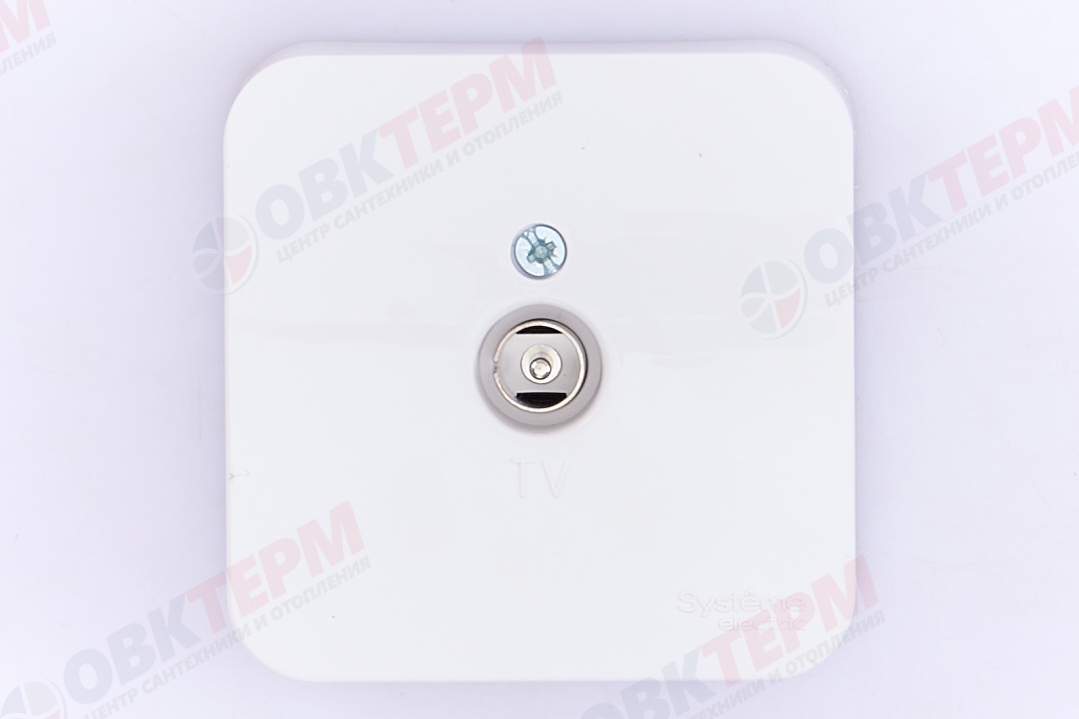 Розетка телевизионная TV коннектор с изолир. пластиной бел. белый Blanca Systeme Electric - миниатюра №7