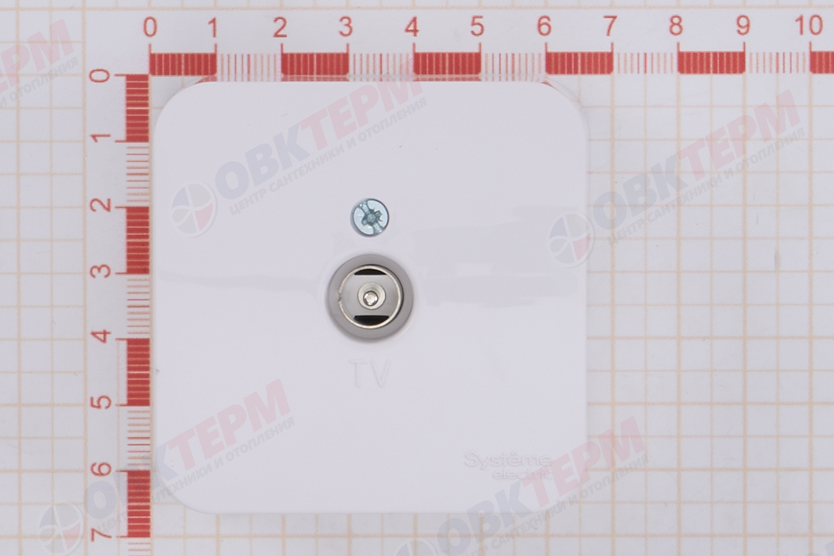 Розетка телевизионная TV коннектор с изолир. пластиной бел. белый Blanca Systeme Electric - миниатюра №8