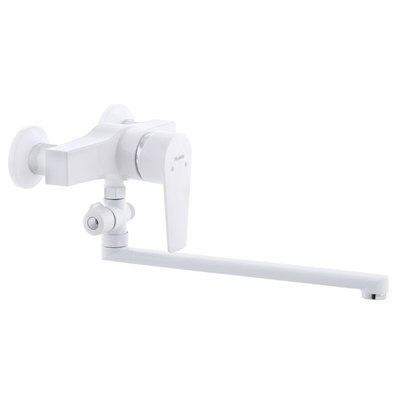 Смеситель д/ванны PLAMIX Oscar-006 White (без шланга и лейки) (24шт/ящ) - Изображение №1