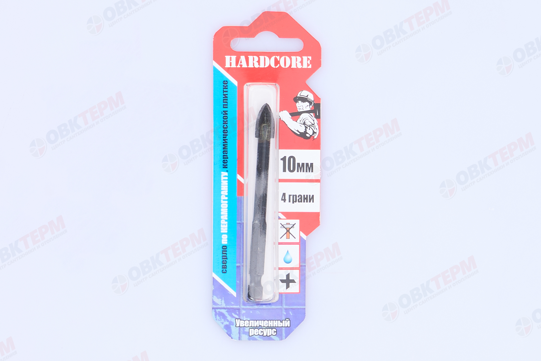 Сверло по керамике и стеклу 10мм "Hardcore" 4 грани - Изображение №1