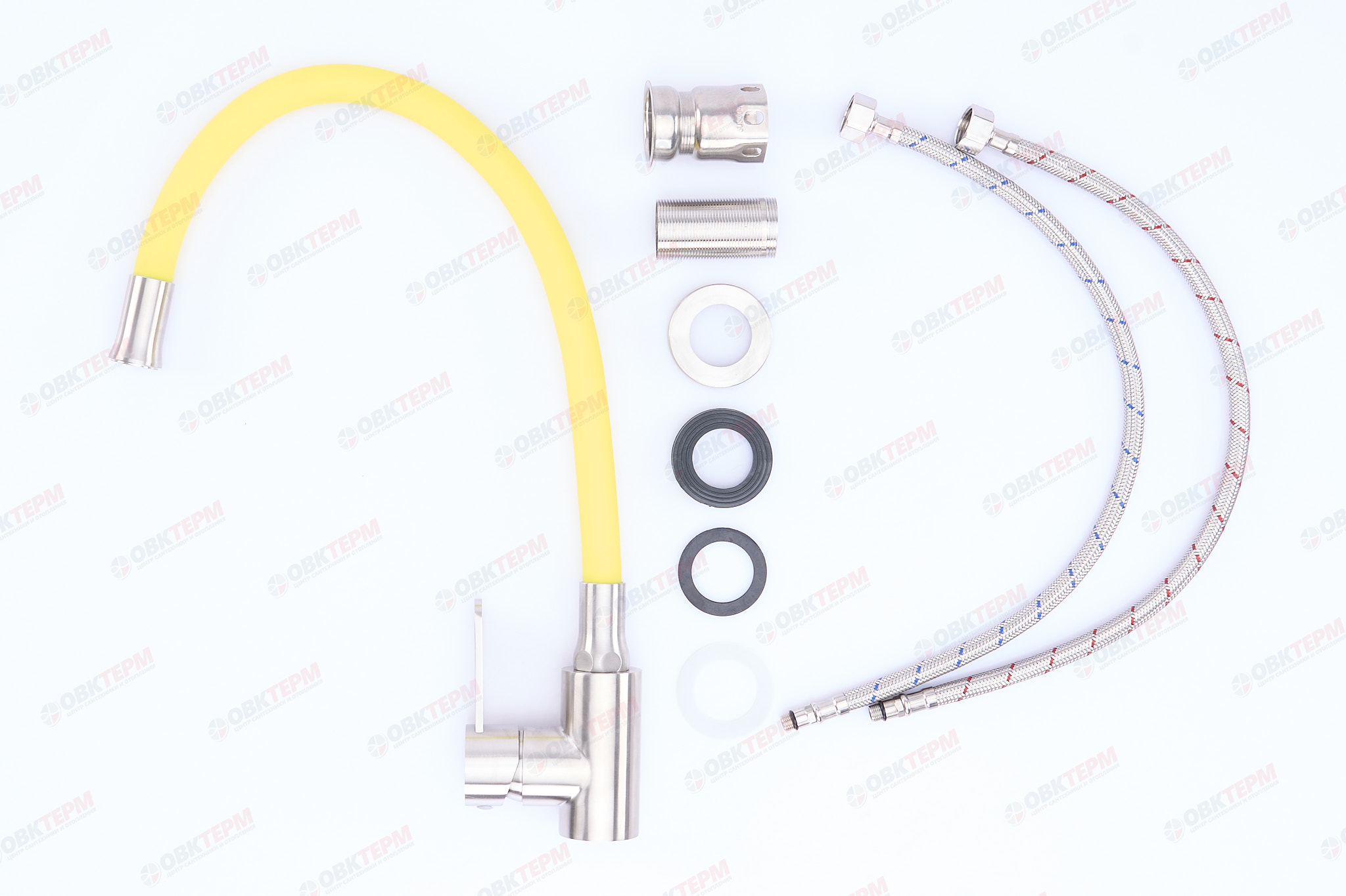 Смеситель д/кухни нерж/сталь REFLECTOR ZERIX TOR-011 (ЖЕЛТЫЙ) 10 шт/ящ - миниатюра №4