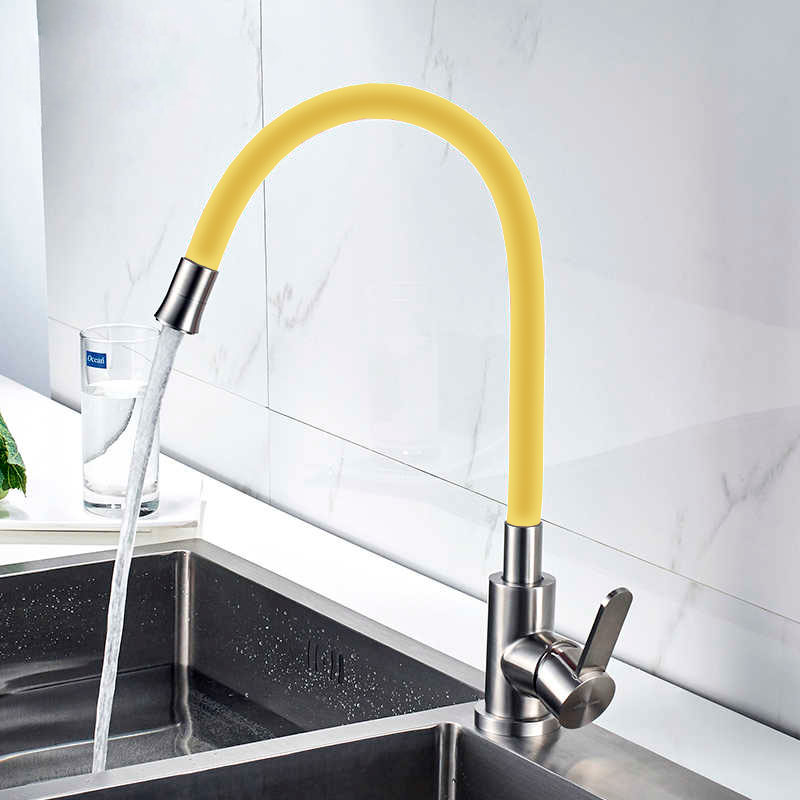 Смеситель д/кухни нерж/сталь REFLECTOR ZERIX TOR-011 (ЖЕЛТЫЙ) 10 шт/ящ - миниатюра №2