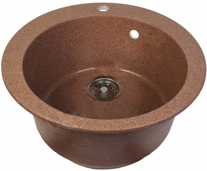 Мойка круглая 510*200мм Hiekka Terrakotta GRANMILL 21 терракот - Изображение №1