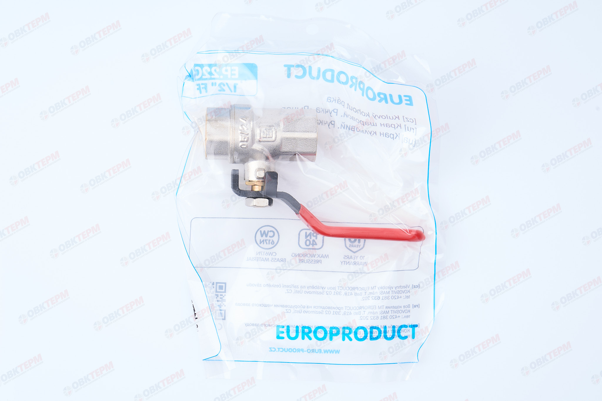 Кран шаровый     EUROPRODUCT      1/2"  ВВ   ручка   (96 шт) - миниатюра №7