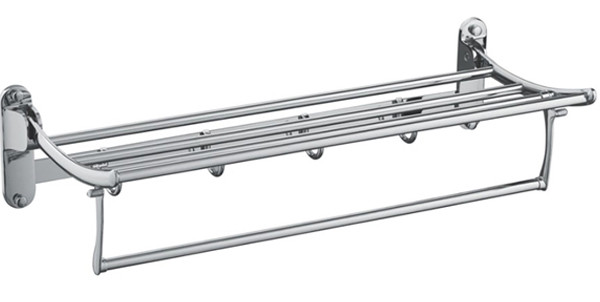 Полка откидная с крючками  60 см   ZERIX LR809   (10 шт/ящ) - Изображение №1