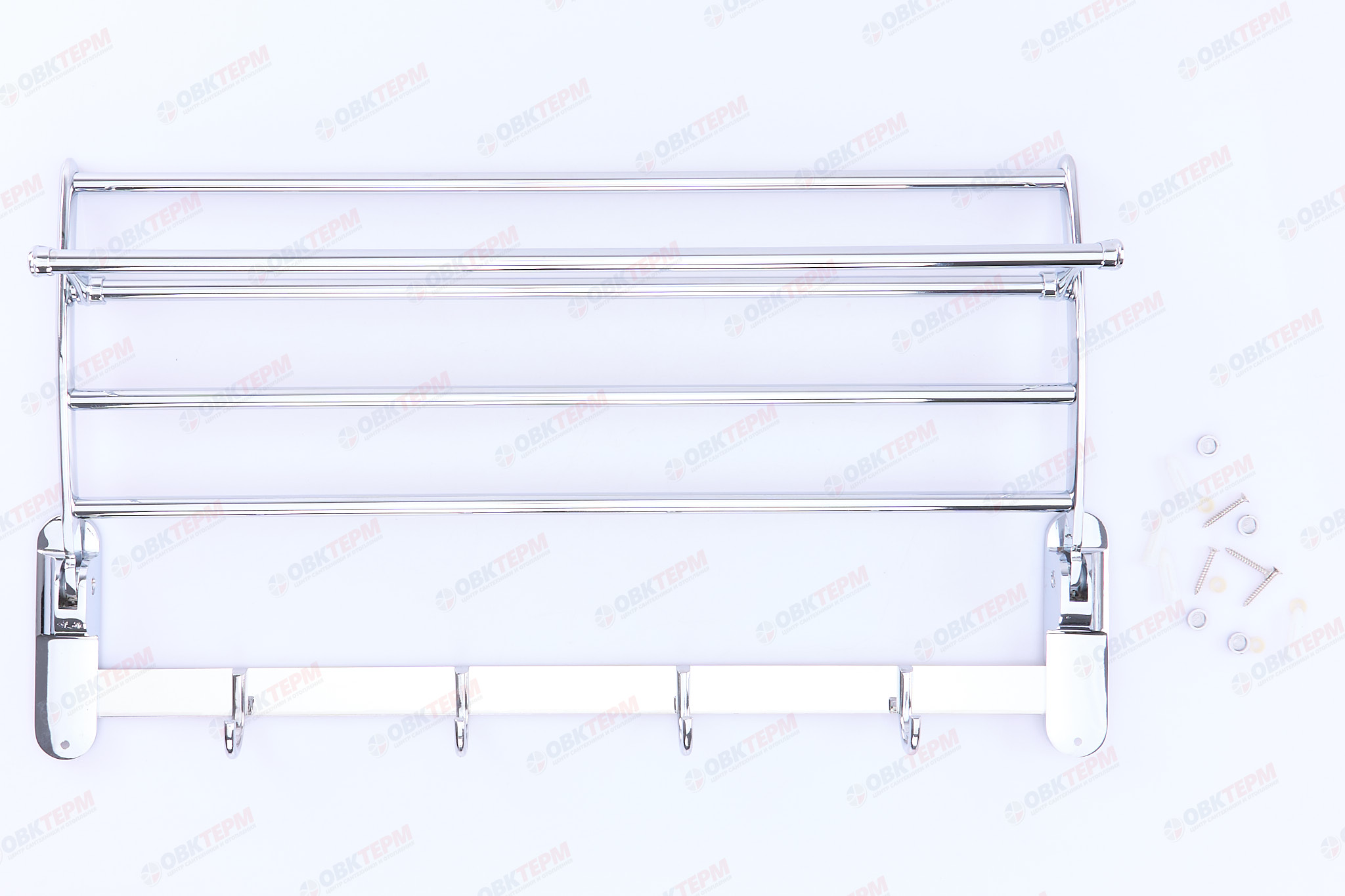 Полка откидная с крючками  60 см   ZERIX LR809   (10 шт/ящ) - миниатюра №3