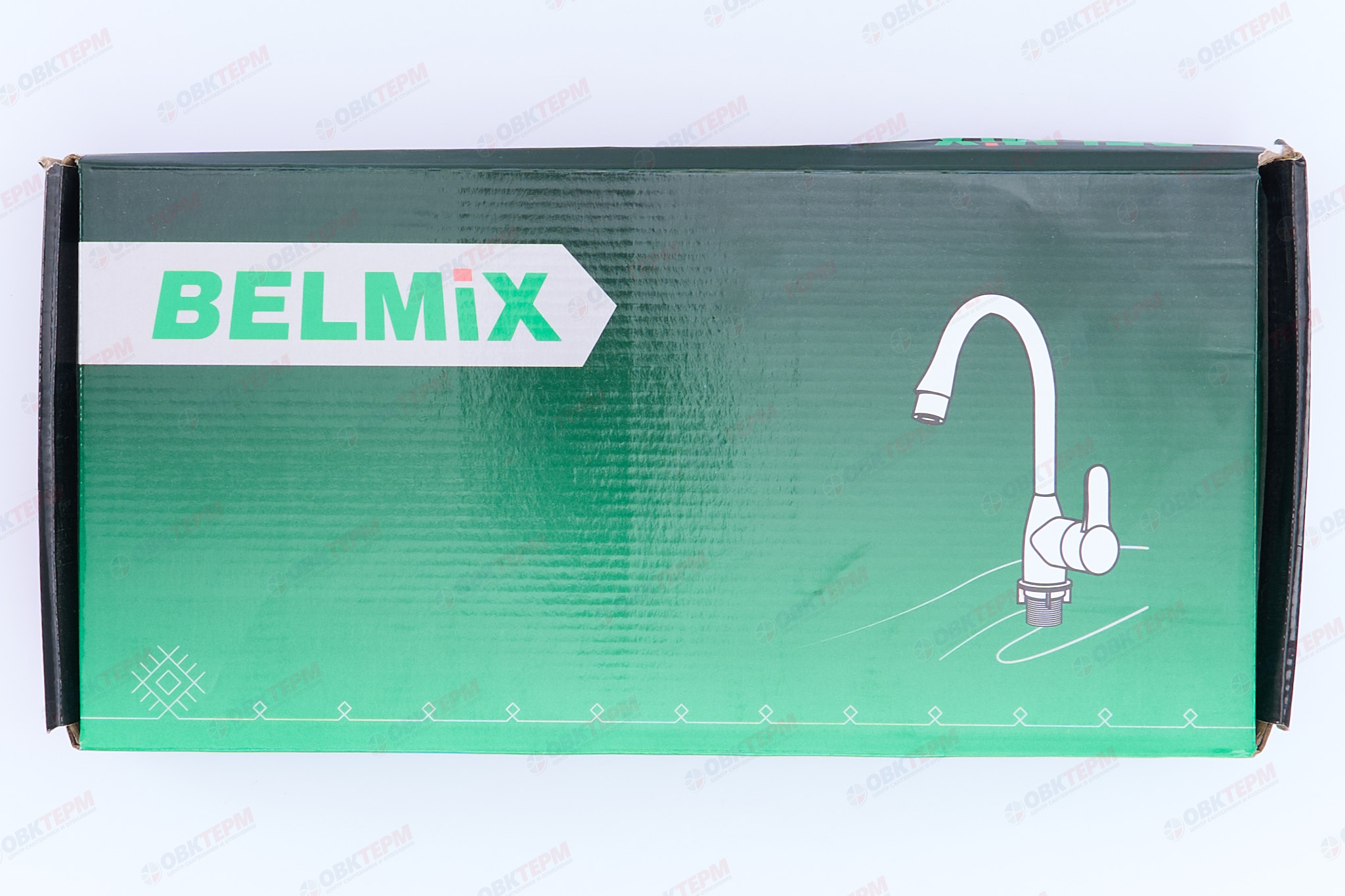 Смеситель д/кухни BELMIX P0401 белый /ABS пластик /гайка /Ø40 /без подводки (20шт/ящ) - миниатюра №6