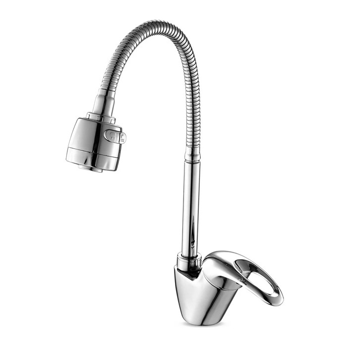 Смеситель д/кухни хром F4303 гибкий излив (Ø40, на гайке) FRAP - изображение №1