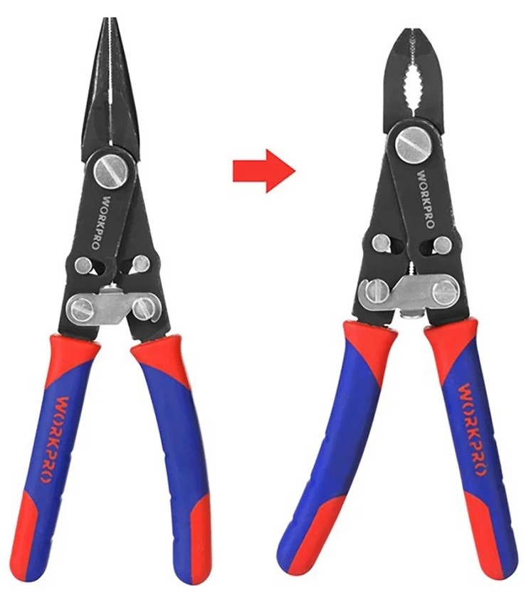 Пассатижи 200мм 2 в 1 CR-V  WORKPRO, Китай - Изображение №1