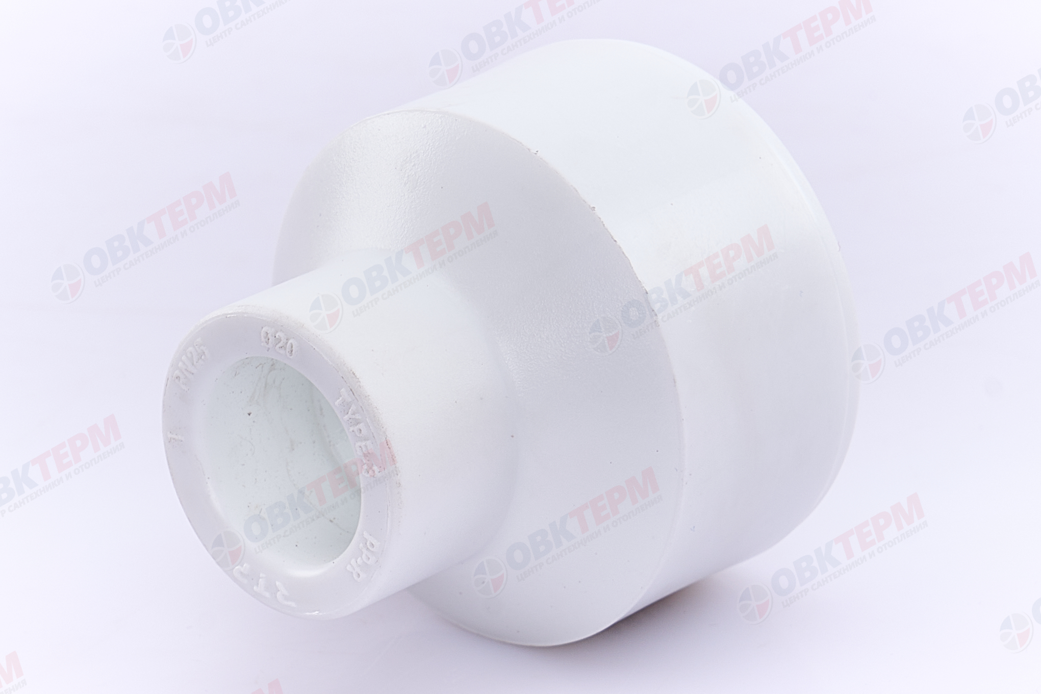 Муфта переход.  ВН  50*20   БЕЛАЯ PP-R   (RTP)    (96/12) - миниатюра №2
