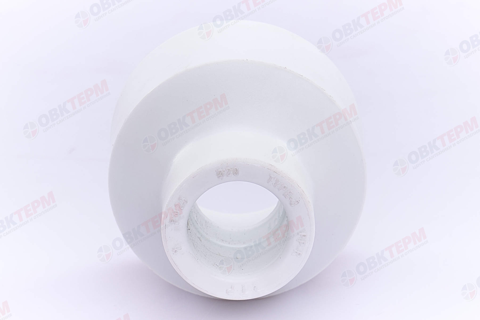 Муфта переход.  ВН  50*20   БЕЛАЯ PP-R   (RTP)    (96/12) - миниатюра №3