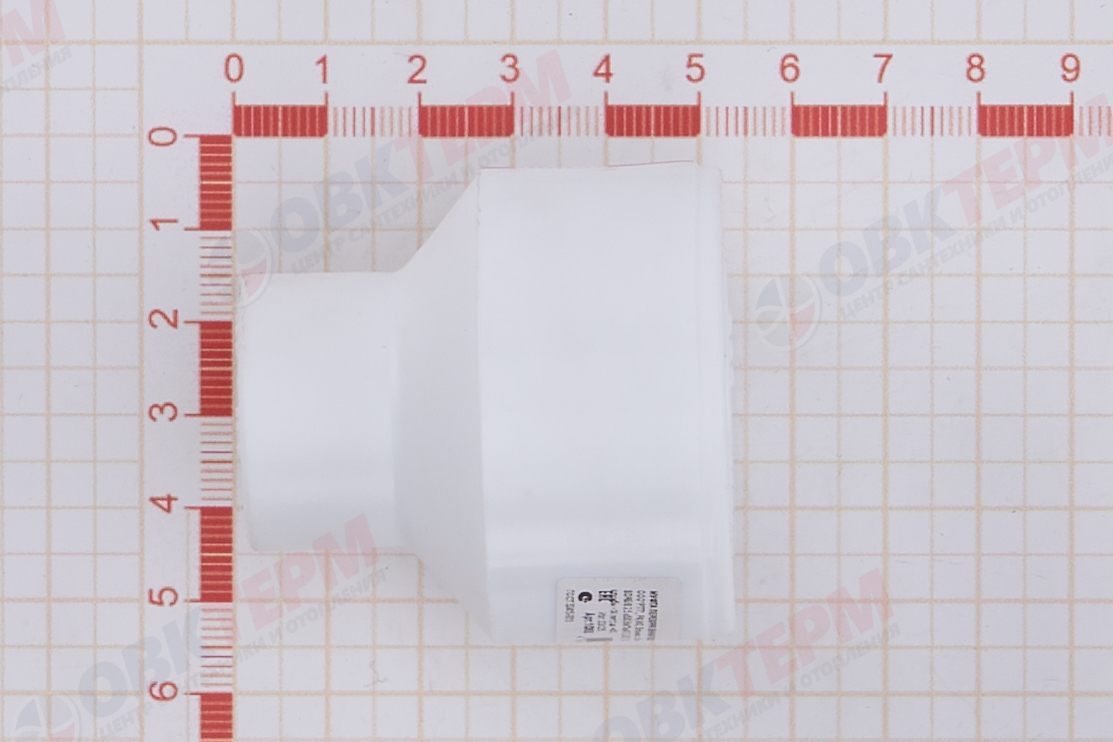 Муфта переход.  ВН  50*20   БЕЛАЯ PP-R   (RTP)    (96/12) - миниатюра №6