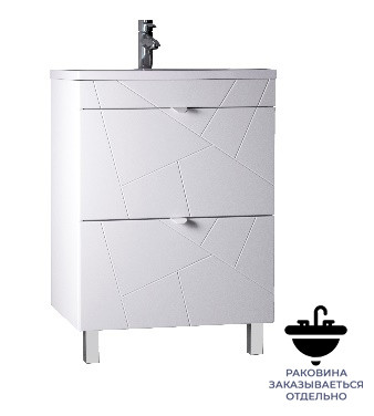 Тумба подвесная  60 Барселона 602 белая (ум. Океан 60) Flamenco - изображение №1