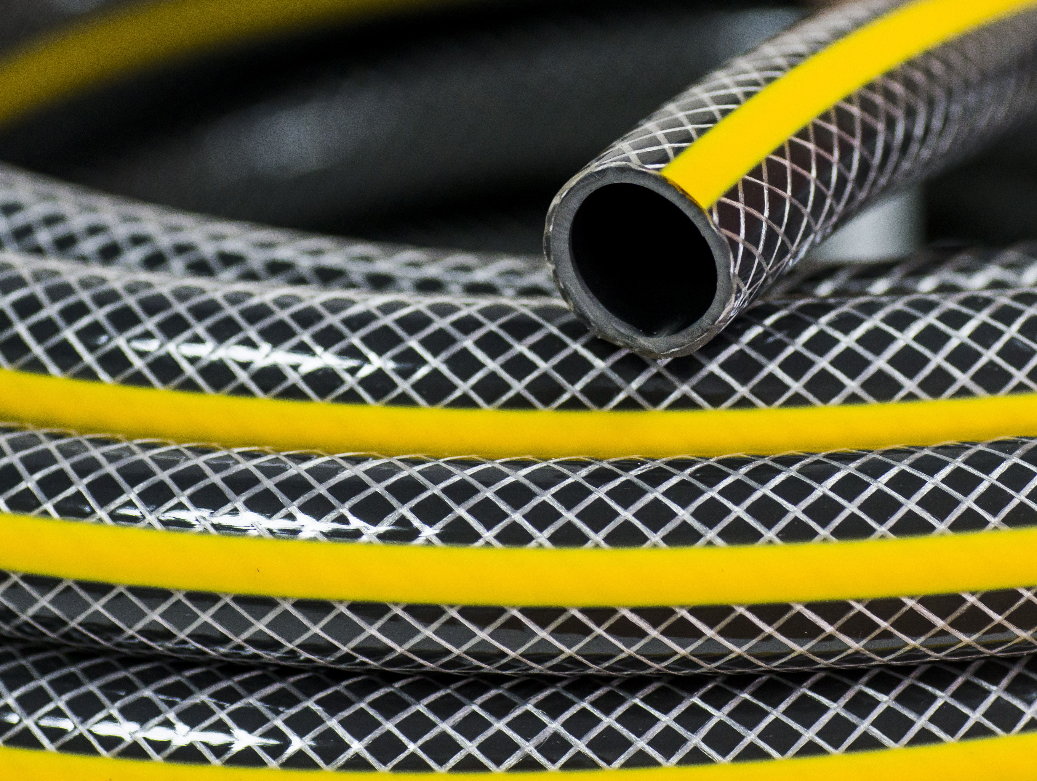 Шланг поливочный ПВХ "CRAB" Напорный 3/4" 3-х слойный, желтая полоса (25м) - миниатюра №2