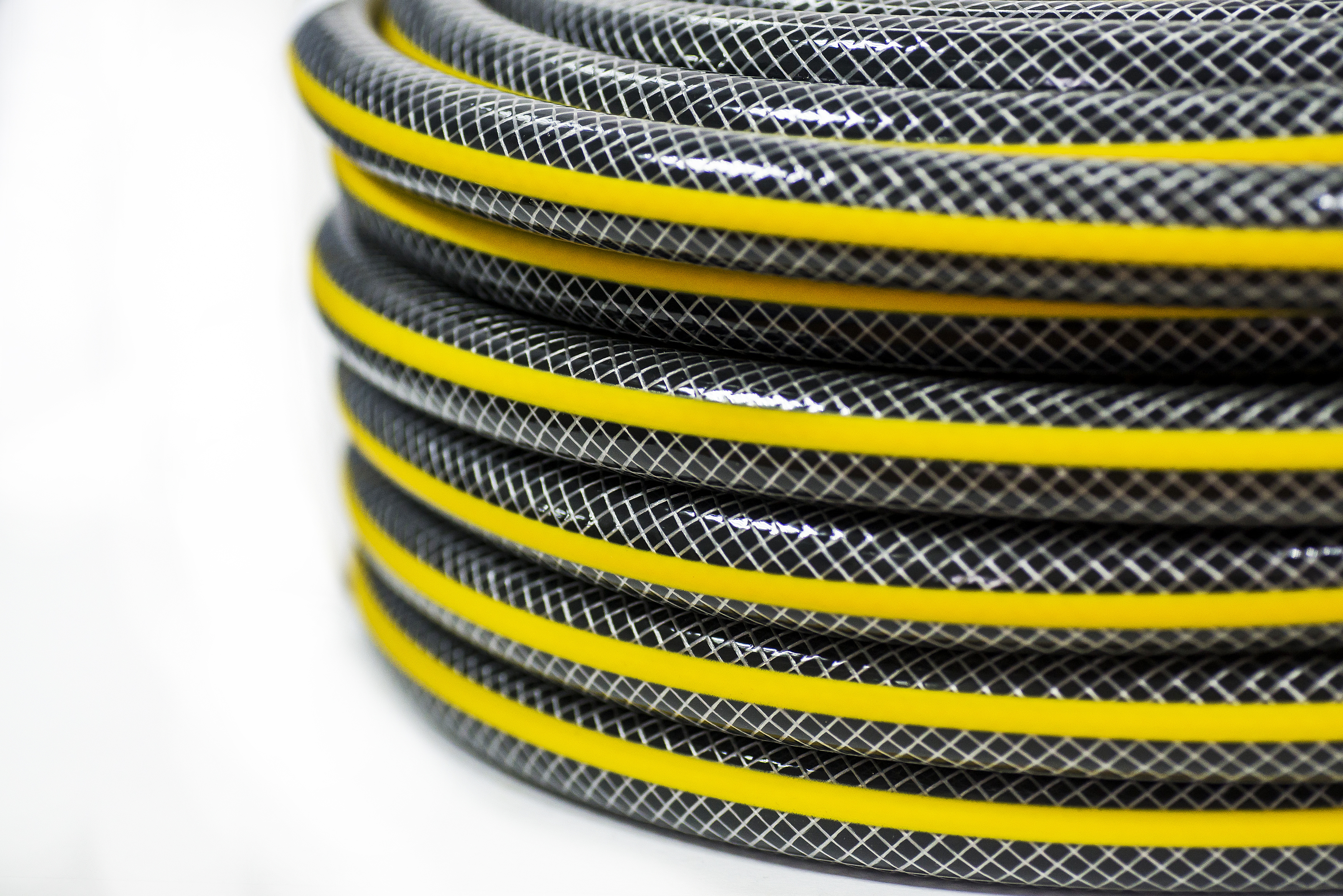 Шланг поливочный ПВХ "CRAB" Напорный 3/4" 3-х слойный, желтая полоса (25м) - миниатюра №3