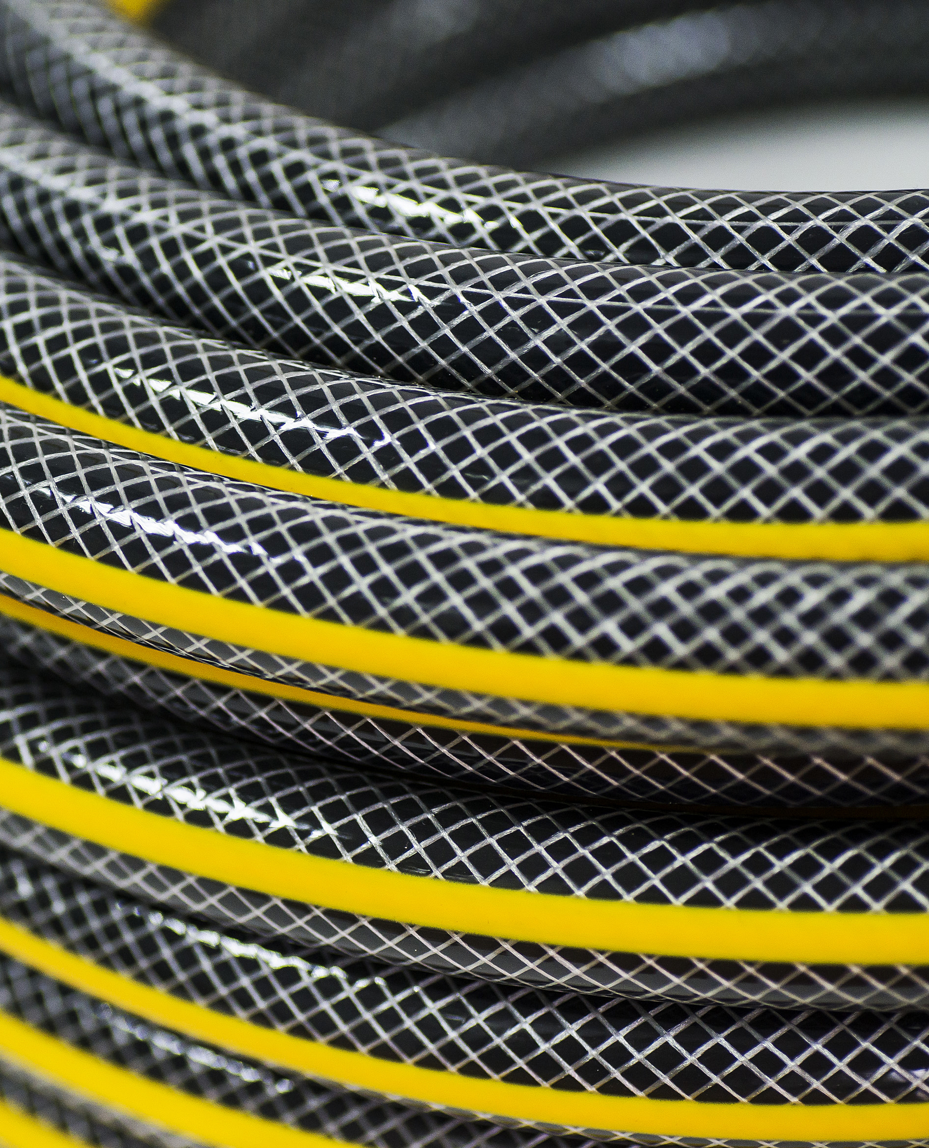 Шланг поливочный ПВХ "CRAB" Напорный 3/4" 3-х слойный, желтая полоса (25м) - миниатюра №4