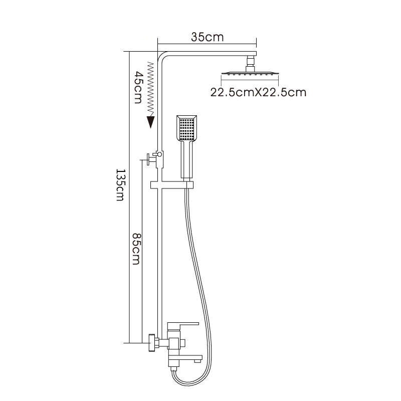 Душ/система нерж/сталь CHAMPION KUB-009-J  SUS304 MINI (4 шт/ящ) - Изображение №3